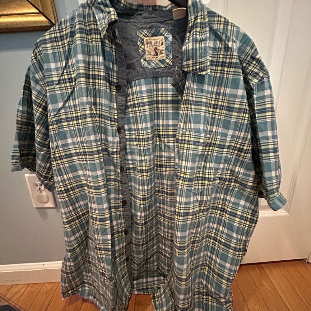 RedHead Blue and Yellow Checkered Shirt
